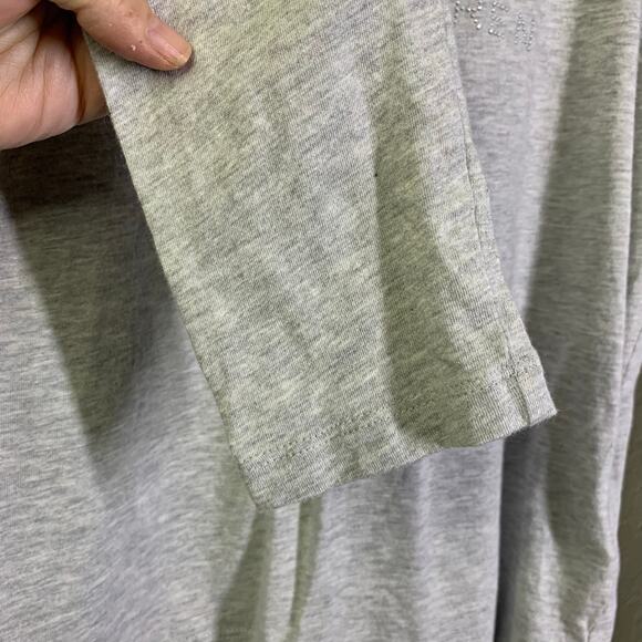 LAUREN RALPH LAUREN Tee T-Shirt Gray Medium Long Sleeve Crew Neck RLL Chest Logo - Picture 8 of 12